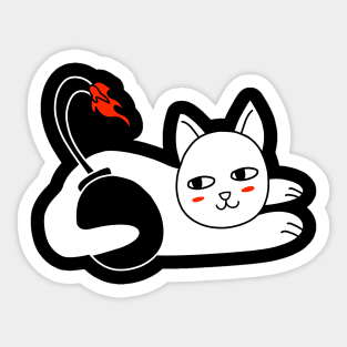 Silly Cat Bomber Sticker